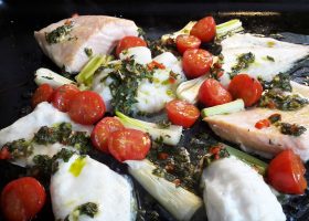 Gemischter Fisch aus dem Ofen