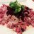 Rote Beete Spätzle mit Gorgonzolasauce