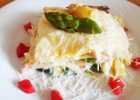 Spargel-Spinat-Lasagne